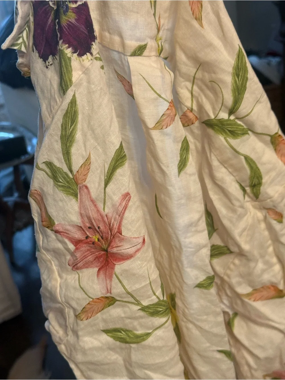 Agua Bendita Pink Floral Button-Down Shirt - Picture 6 of 6